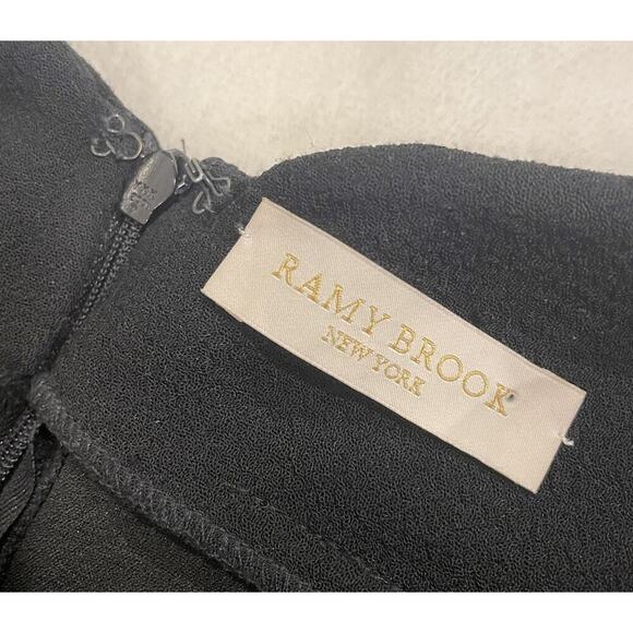 Ramy Brook Black Halter Jumpsuit XS 0 Wide Leg Twist Front Open Back Romper - Picture 3 of 13